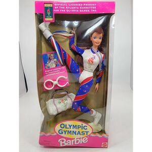 Barbie Doll Vintage Mattel 1995 Olympic Gymnast Barbie Doll NRFB Atlanta 1996